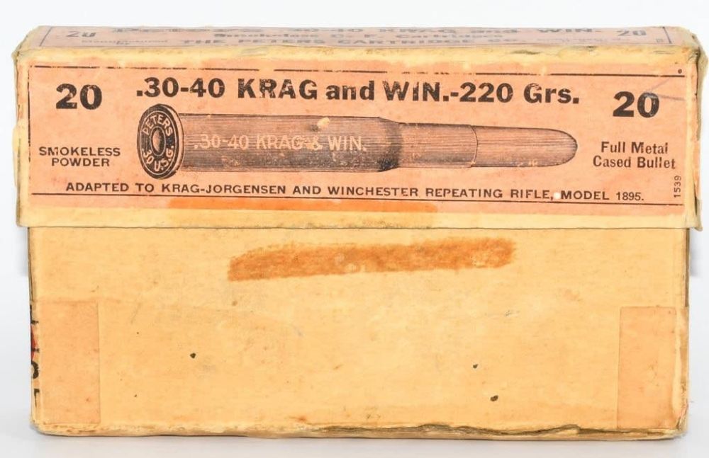 Lot 298: Collector Box Of Peter's .30-40 Krag Ammunition