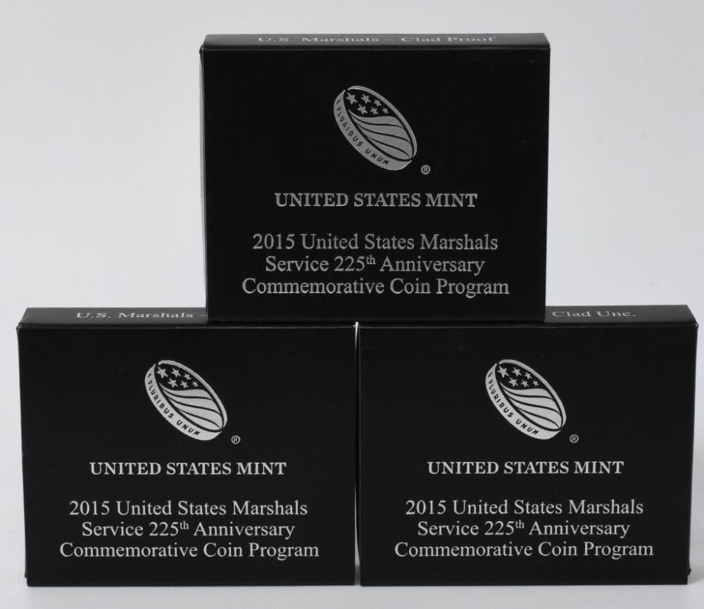 Lot 308: 3 United States Mint 2015 Marshals service Coins
