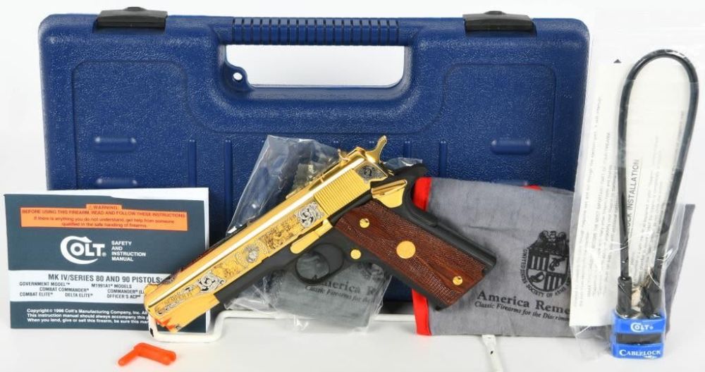 Lot 321: Colt Government 1911 A1 Leatherneck Tribute USMC