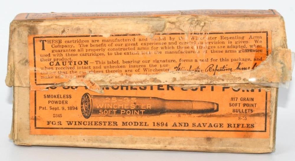 Lot 334: Collector Box Of Winchester .25-35 Win Ammunition