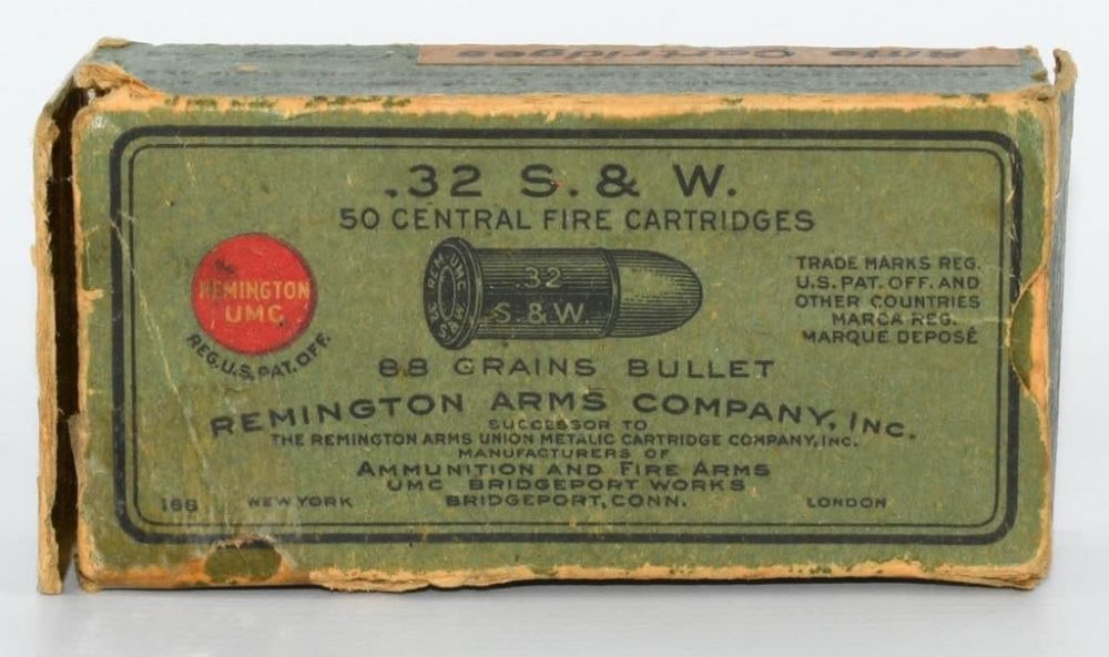 Lot 337: 50 Rd Collector Box Of Remington .32 S&W Ammo