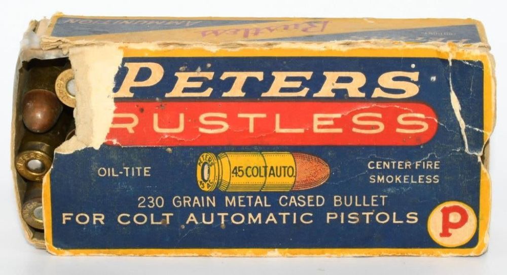 Lot 358: 37 Rounds of Peter's .45 ACP Ammunition In the Box