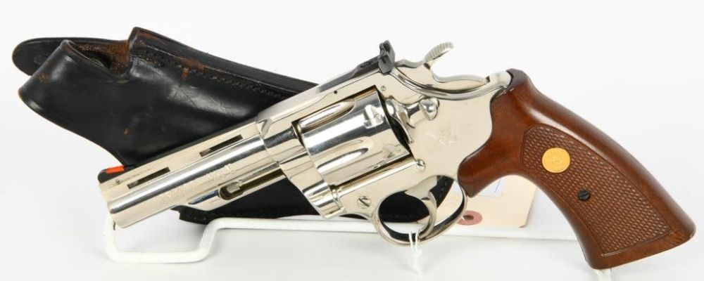 Lot 383: Nickel Colt Trooper Mark V Revolver .357 Magnum