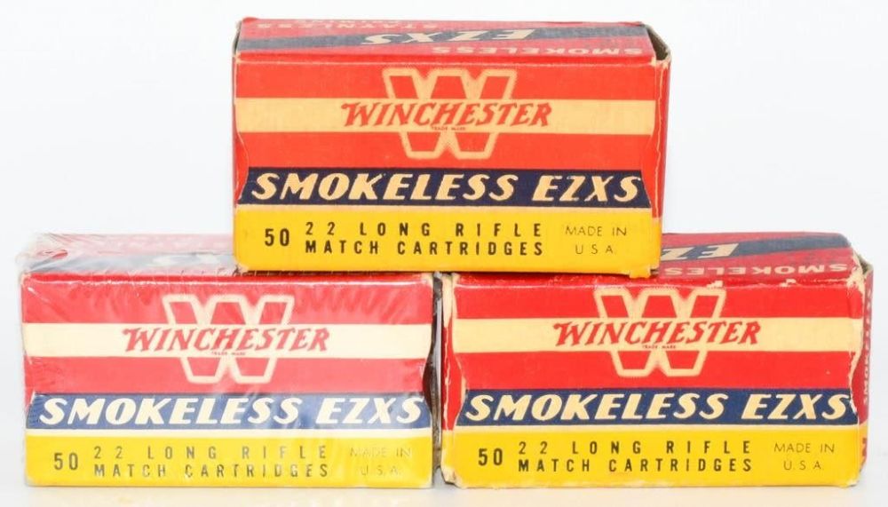 Lot 418: 3 Collector Boxes Of Winchester EZXS .22 LR Ammo