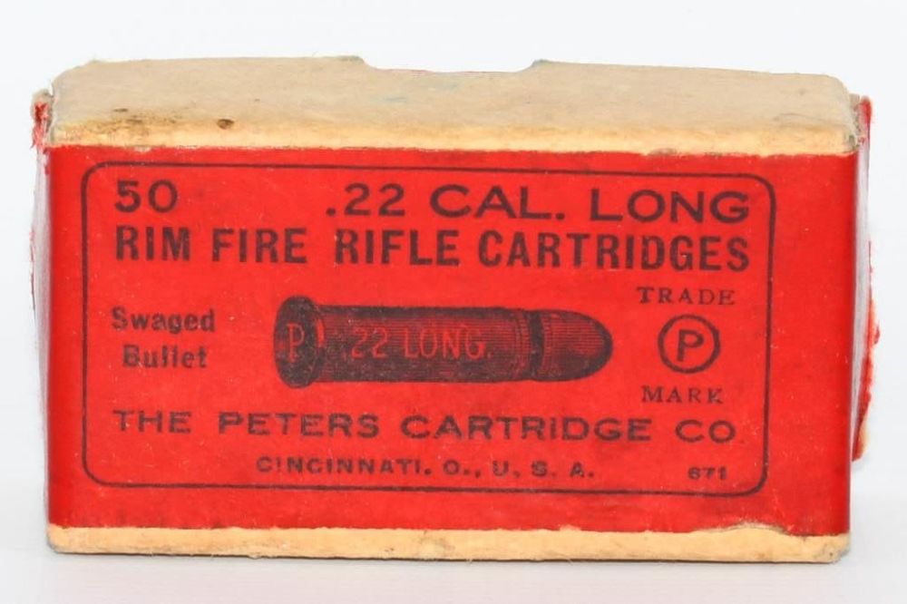 Lot 424: Collector Box Of Peter's .22 Caliber Long Ammo