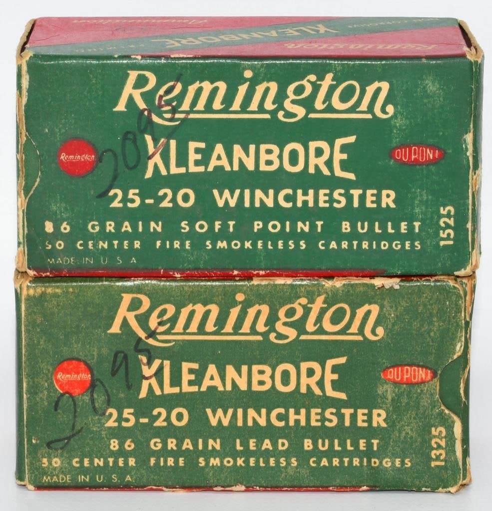 Lot 436: 2 Collector Boxes Of Remington .25-20 Win Ammo