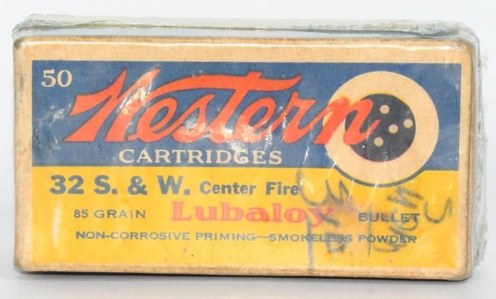 Lot 445: 50 Rd Collector Box Western .32 S&W Ammunition
