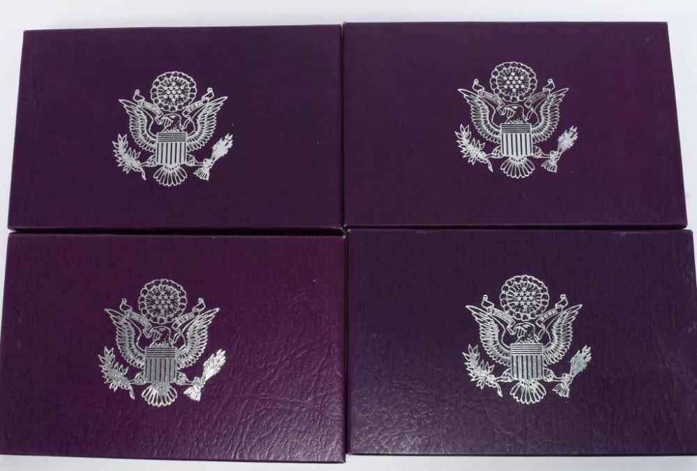 Lot 458: 4 Collector Sets Of United States Mint Proof Coins