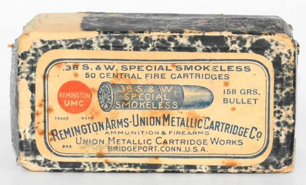 Lot 490: Rare Collector Box Of Remington .38 S&W SPL Ammo