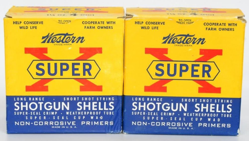 Lot 493: 2 Collector Boxes Western Super-X 12 Ga Shotshells