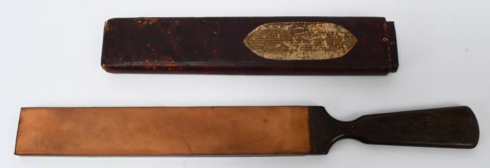 Lot 494: 19th Century "The President" Leather Strop RARE