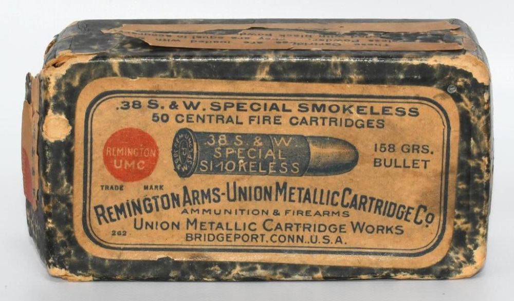 Lot 580: Rare Collector Box Of Remington .38 S&W SPL Ammo