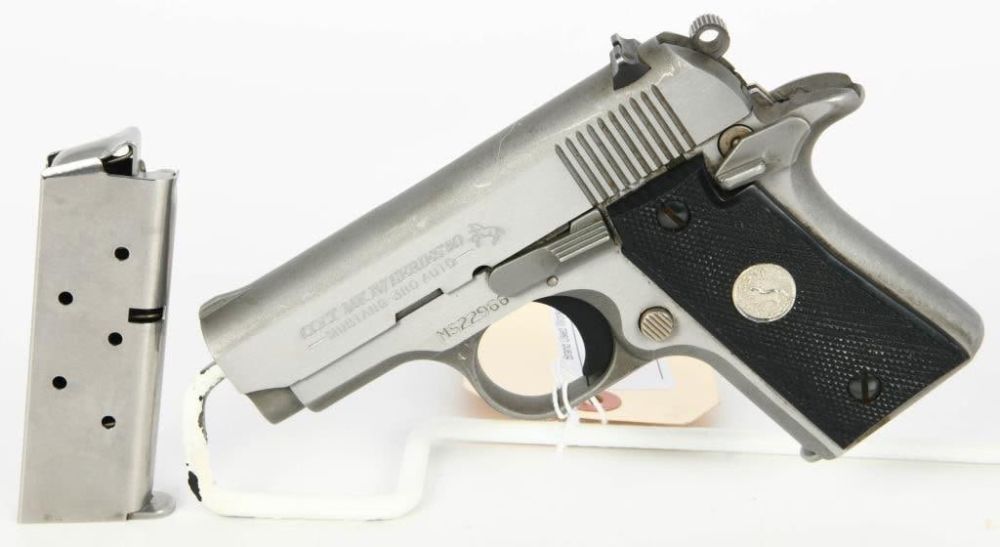 Lot 591: Stainless Colt Mustang MK IV 80 Series Pistol .380