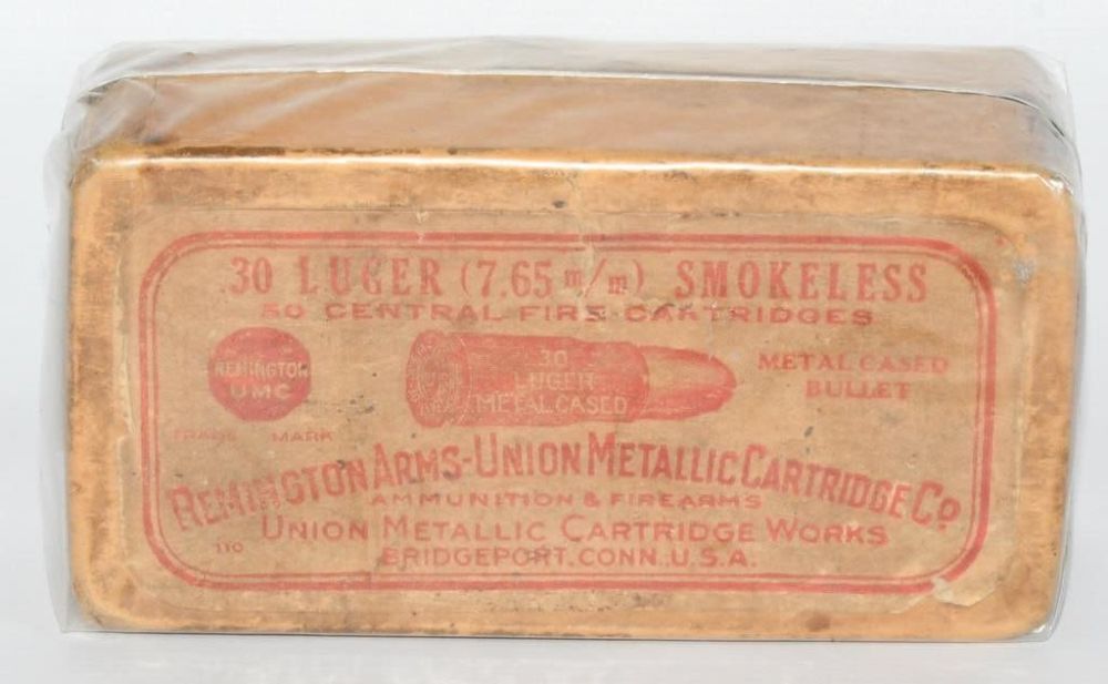 Lot 1060: Collector Box of Remington .30 Luger Ammunition