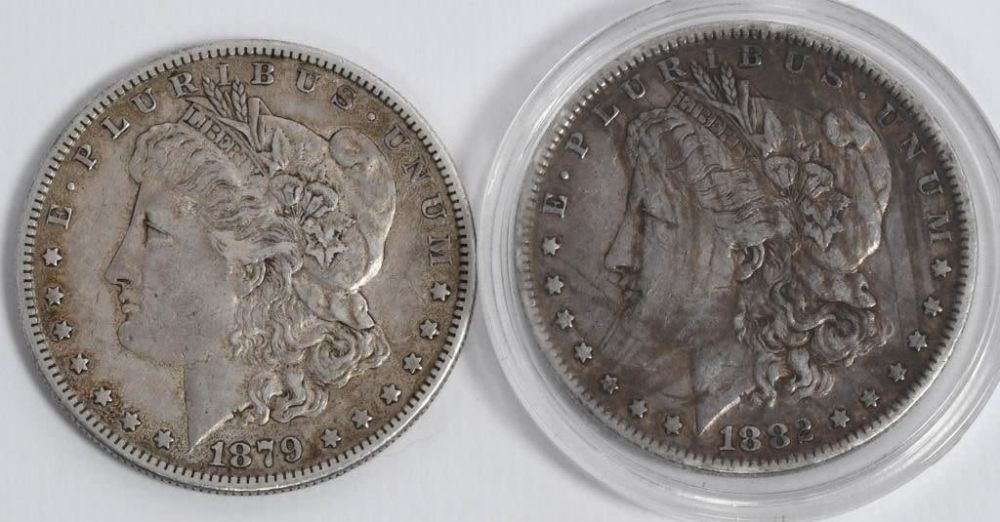 Lot 1070: 2 Collector Morgan Silver Dollar Coins