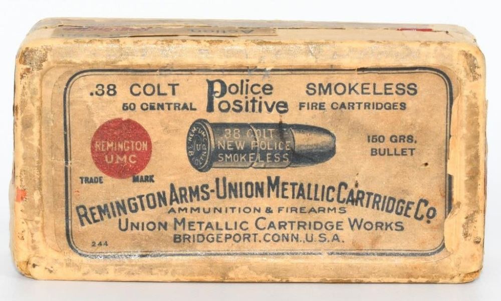 Lot 1075: Collector Box Of Remington Police .38 Colt Ammo