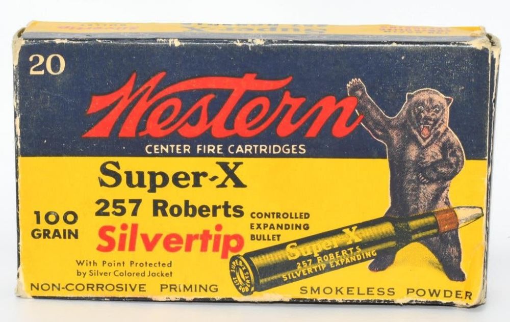 Lot 1078: Collector Box Of Western .257 Roberts Ammunition
