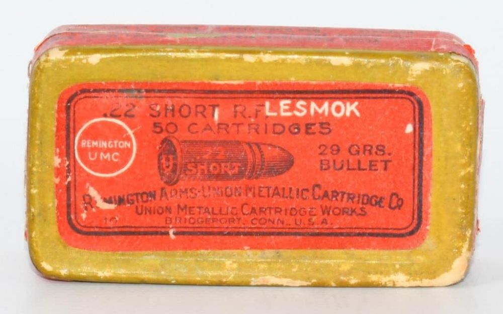 Lot 1087: 50 Rd Collector Box Remington UMC .22 Short Ammo