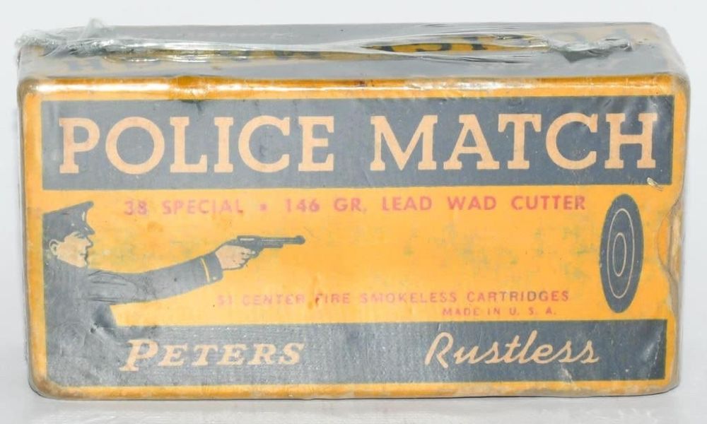 Lot 1093: 50 Rd Collector Box Of Peter's Police Match .38