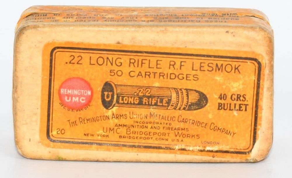 Lot 1147: 50 Round Collector Box Of Remington .22 LR Ammo