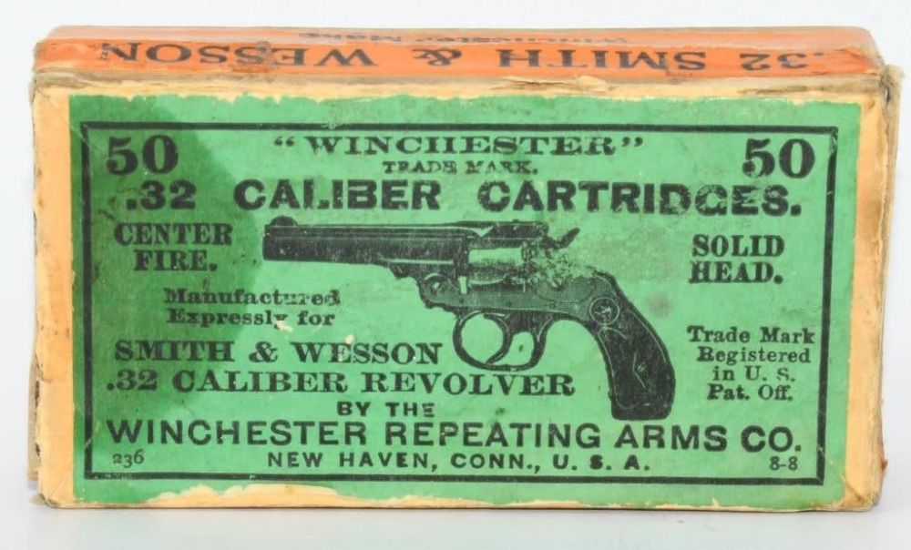 Lot 1186: Collector Box Of Winchester .32 S&W Ammunition