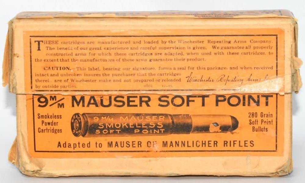 Lot 1207: Collector Box Of Winchester 9mm Mauser Ammo