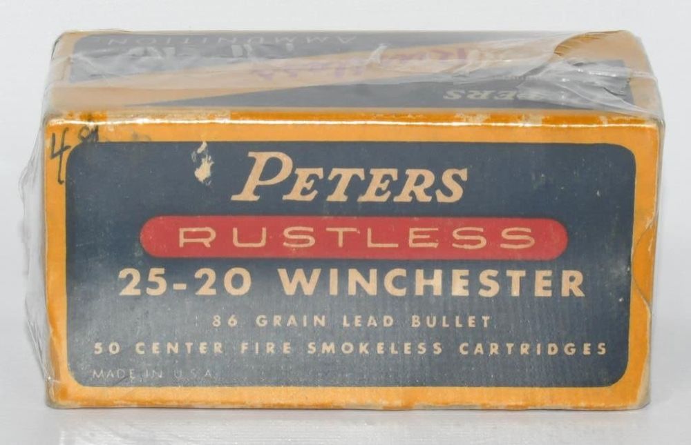 Lot 1210: Collector Box of Peter's .25-20 Win Ammunition