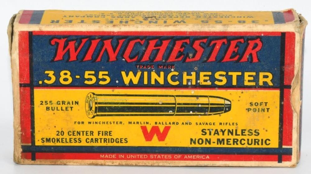 Lot 1216: Collector Box Of Winchester .38-55 Win Ammunition