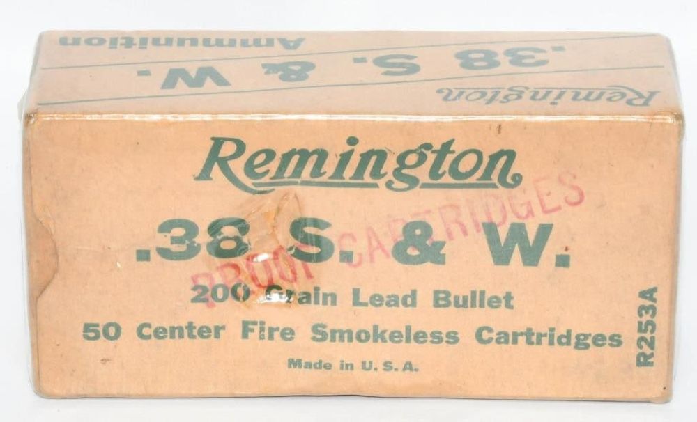 Lot 1240: Rare Collector Box Of Remington .38 S&W Ammo