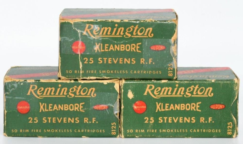 Lot 1255: 3 Collector Boxes Of Remington .25 Stevens Ammo