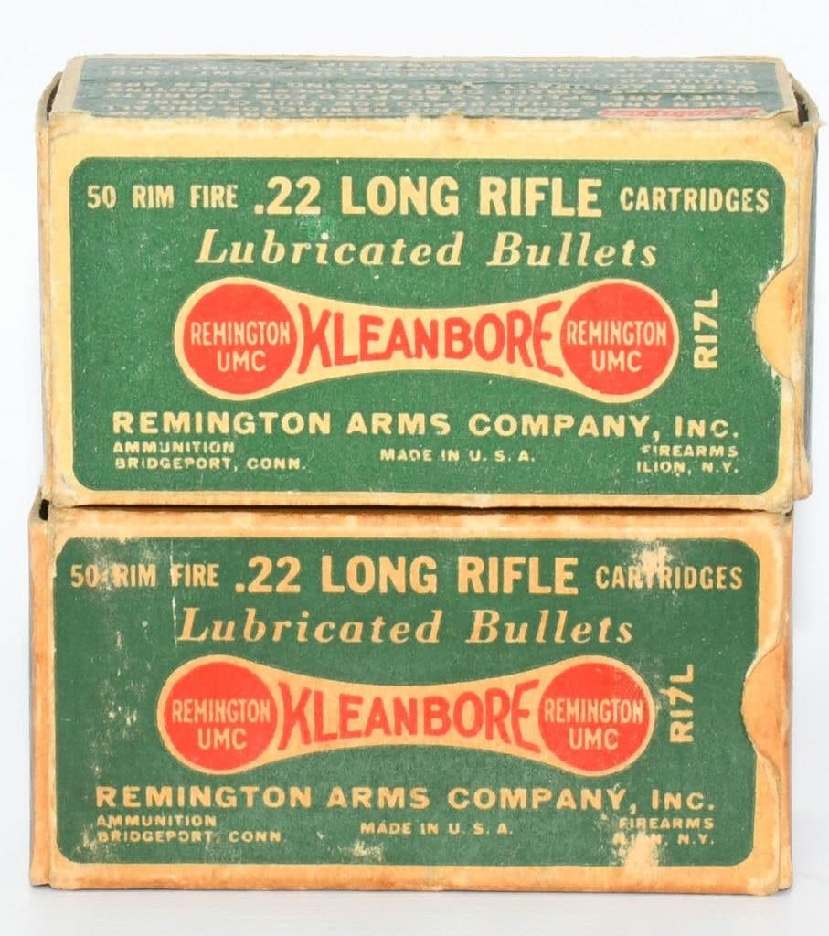 Lot 1258: 2 Collector Box Of Remington UMC .22 LR Ammo