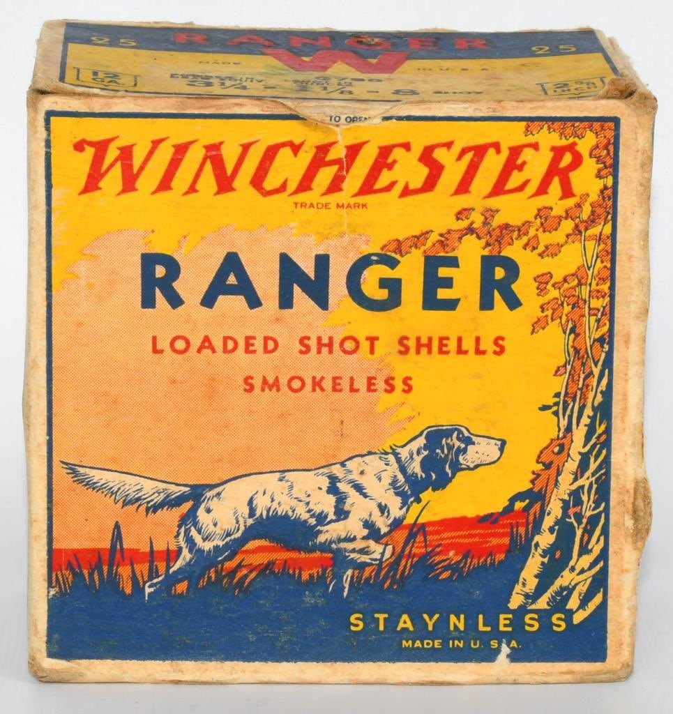 Lot 1261: 25 Rd Collector Box Of Winchester Ranger 12 Ga
