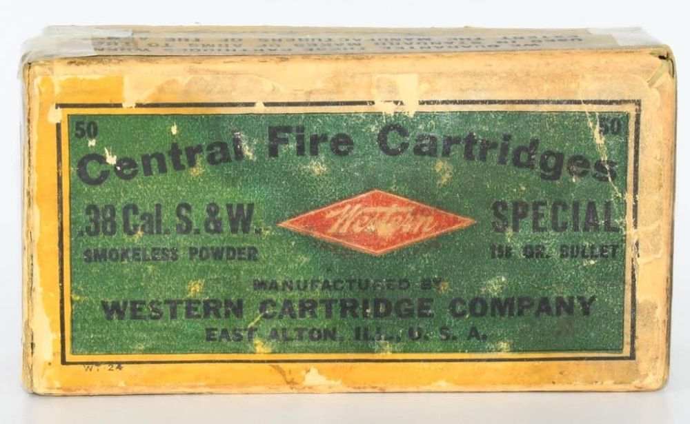 Lot 1279: Collector Box of Western .38 S&W SPL Ammunition