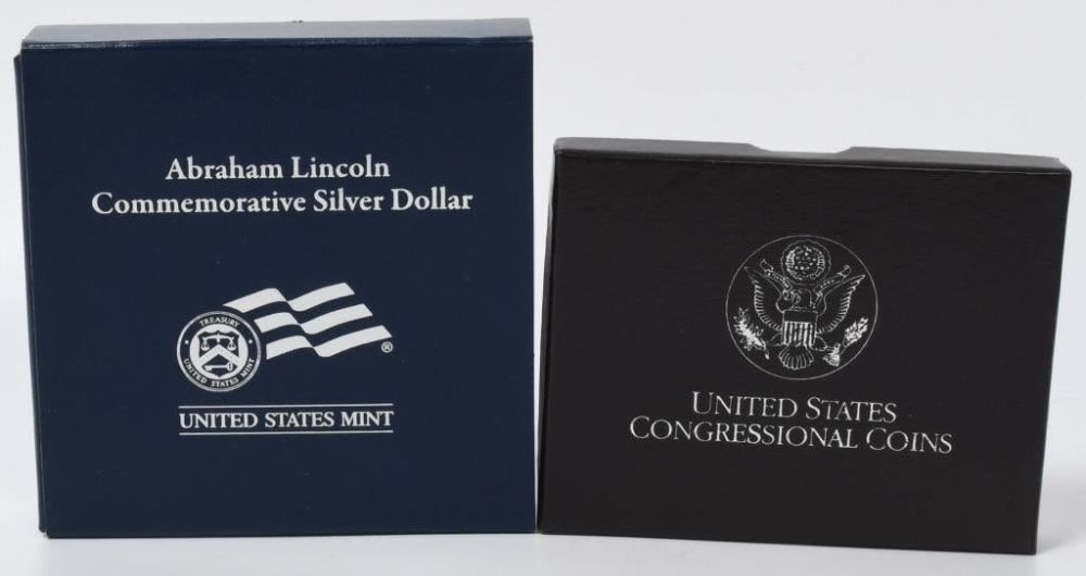 Lot 1292: 1 Abraham Lincoln Silver Coin & 1 Congressional