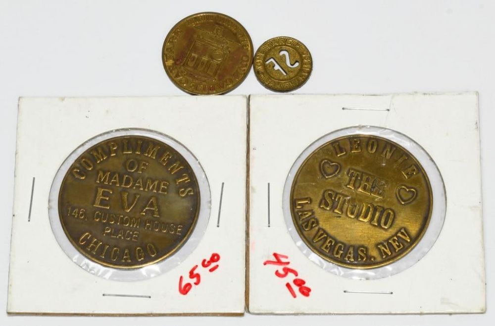 Lot 1322: 4 Various Stamped Collector Coins