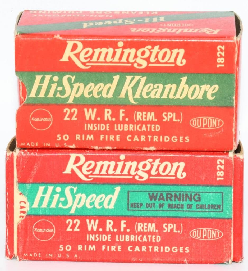 Lot 1354: 2 Collector Box Of Remington .22 WRF Ammunition