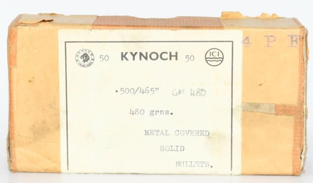 Lot 1360: Collector Box Kynoch .500/465" 480 Grain Bullet