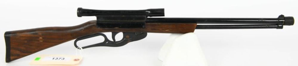 Lot 1373: Vintage Lever Action Air Gun w/faux Scope