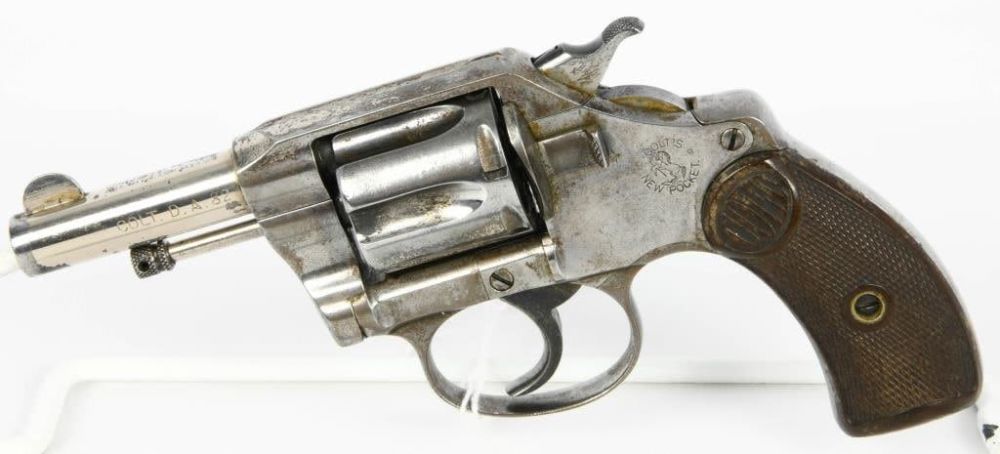 Lot 1398: Nickel Colt Pocket Positive Revolver .32 Caliber