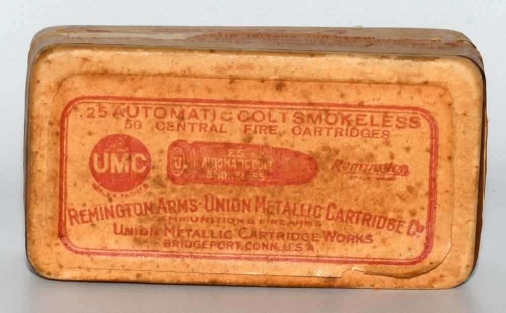 Lot 1423: Collector Box Of Remington UMC .25 ACP Ammo