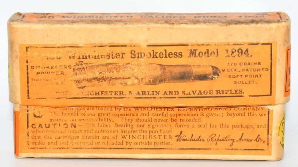 Lot 1426: 20 Rd Collector Box Of Winchester .30 Win Ammo