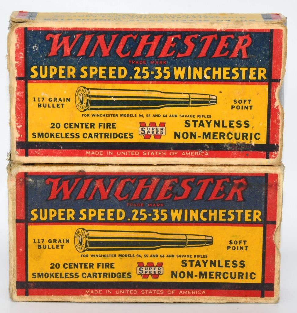 Lot 1447: 2 Collector Boxes Of Winchester .25-35 Win Ammo