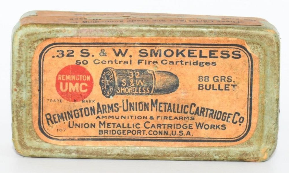 Lot 1465: Collector Box Of Remington UMC .32 S&W Ammo