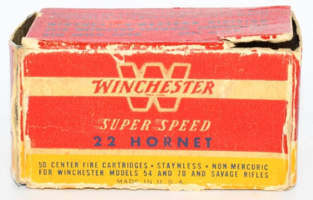 Lot 1477: 50 Rd Collector Box Winchester .22 Hornet Ammo
