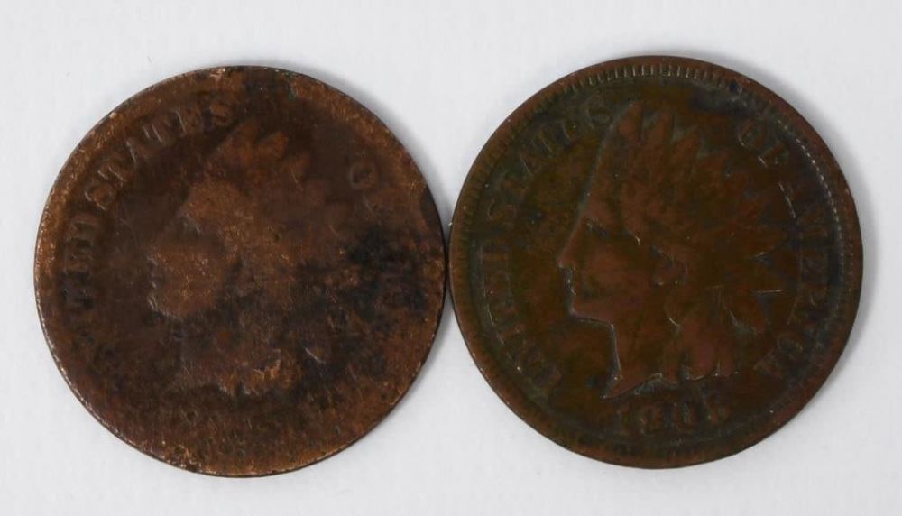 Lot 1490: 2 United States Indian Head One Cent Coins