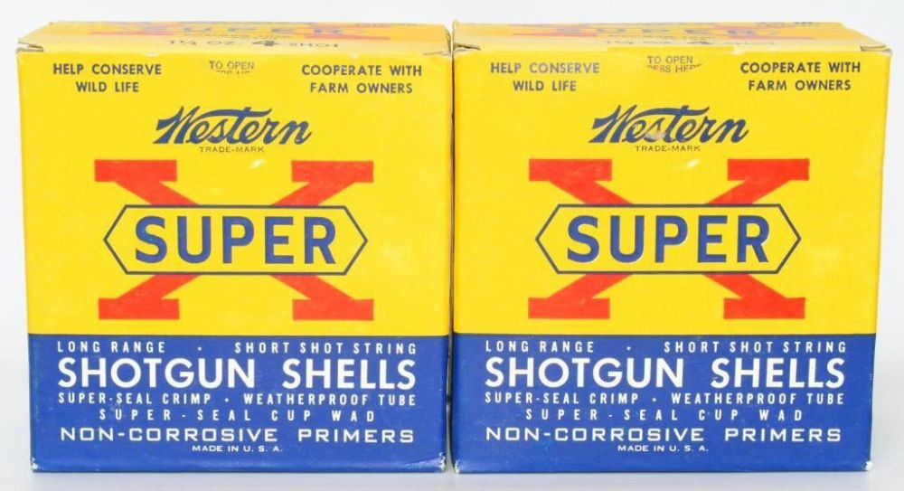 Lot 1501: 2 Collector Boxes Western Super-X 12 Ga Shotshells