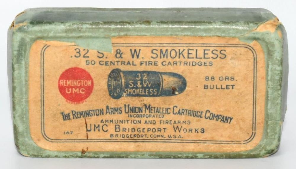 Lot 1531: 50 Rd Collector Box Remington UMC .32 S&W Ammo