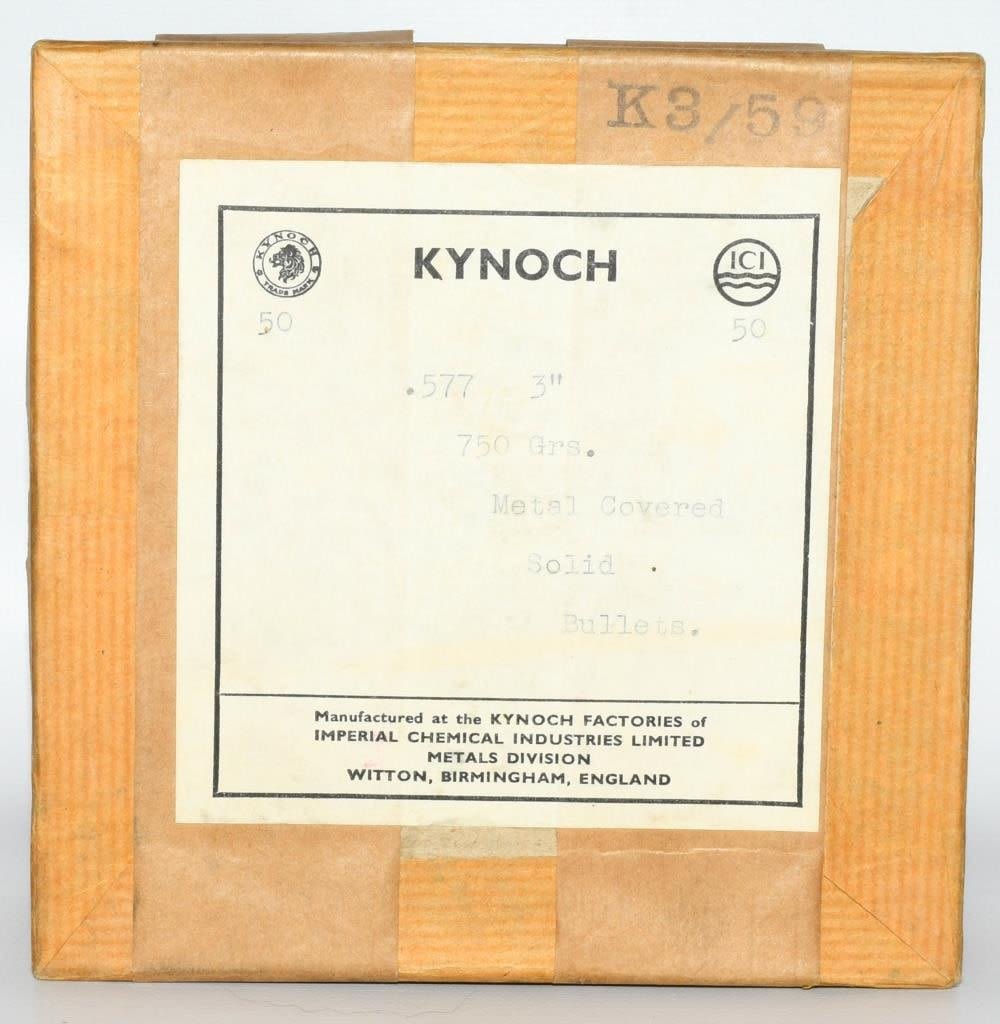 Lot 1540: Collector Box Of Kynoch .577 3" Bullet Tips