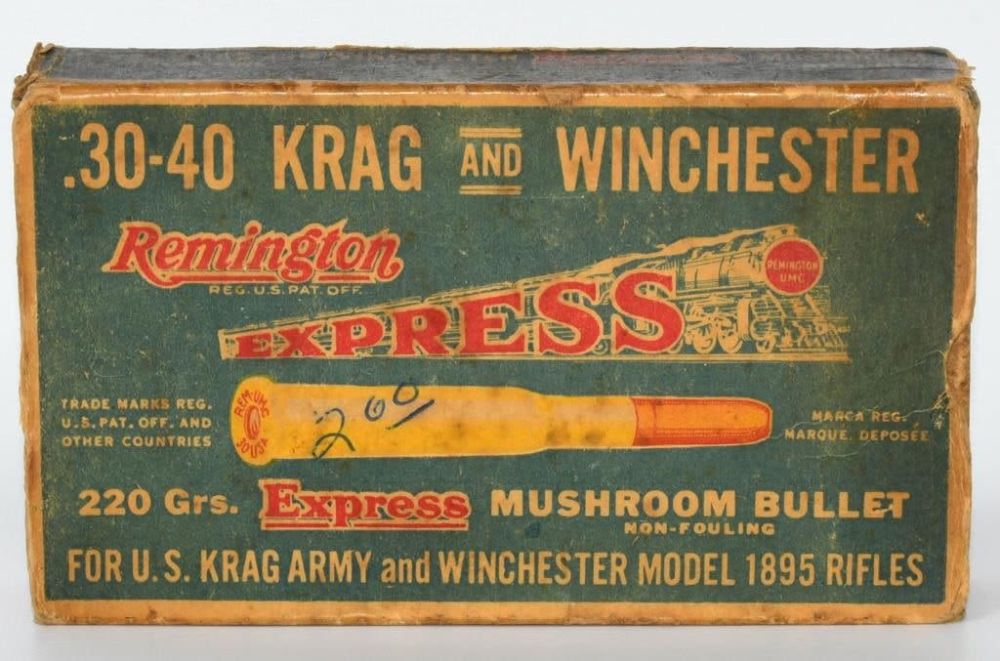 Lot 1546: Rare Collector Box Of Remington .30-40 Krag