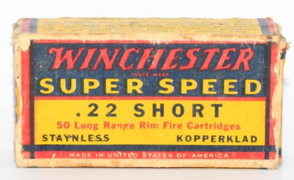 Lot 1588: Collector Box of Winchester .22 Short Ammunition